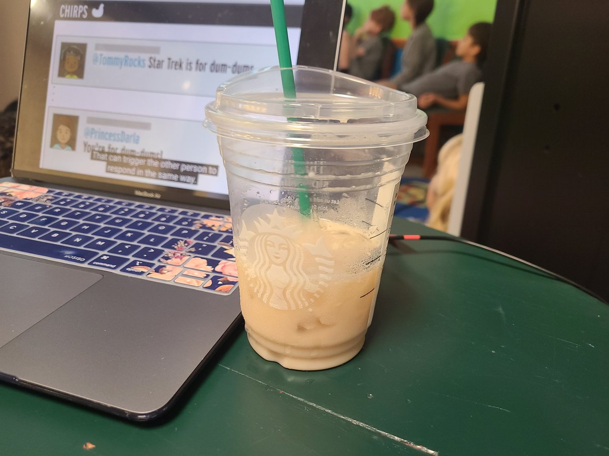 Feeling loved! An <a href="/cox_comets/">Cox_Comets</a> 3rd grade friend brought me an iced Chai latte this morning. He said his mom knows I love tea.🍵🧋🥰