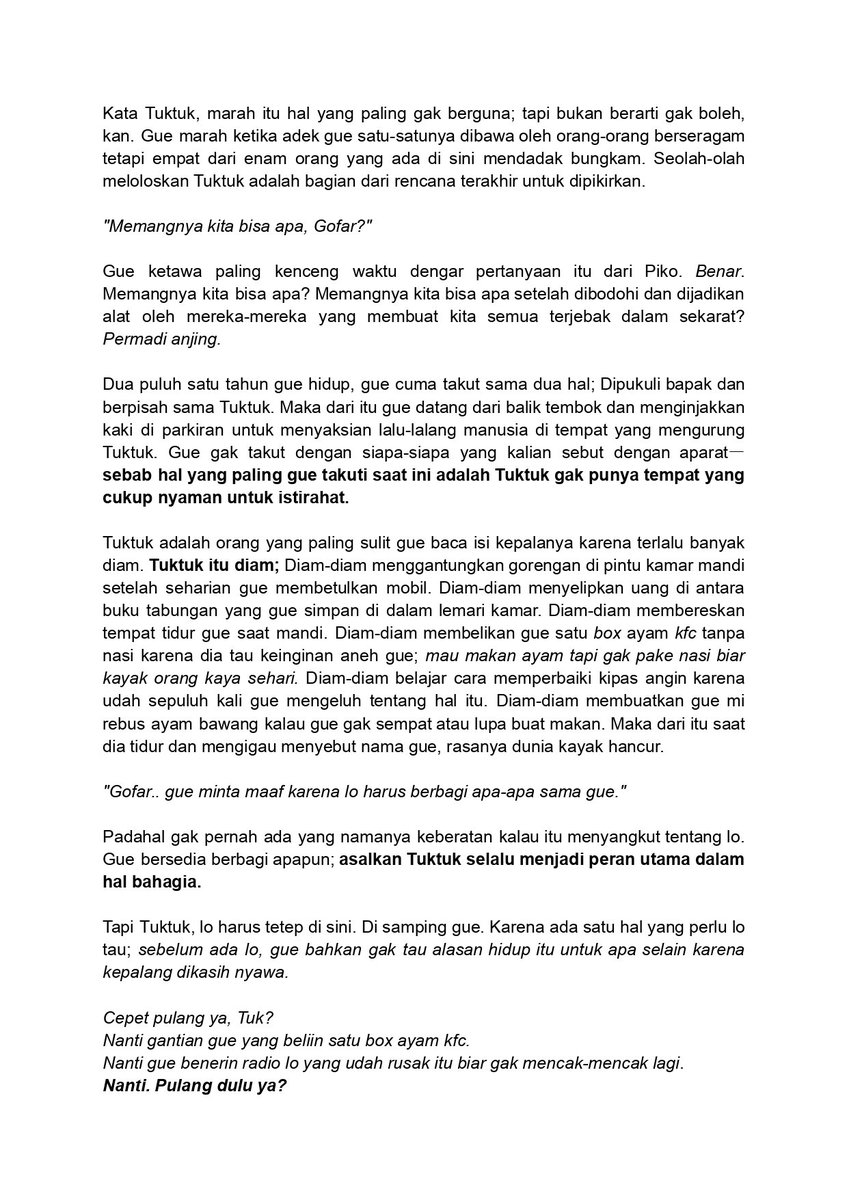 dari sudut pandang Gofar.