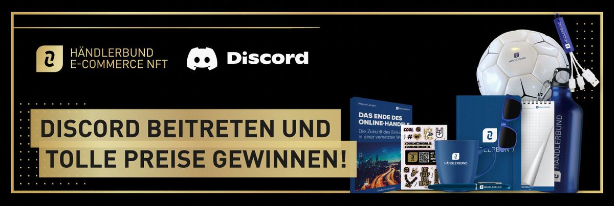 Kay_HBNFT's tweet photo. Kommt in unseren Discord und gewinnt coolen @Haendlerbund Merch und einen @HBecommerceNFT 
https://t.co/KHDUjp6KpT https://t.co/ucLnQxkgZ8