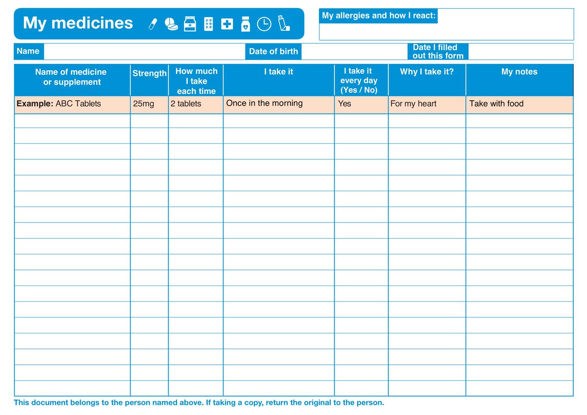 The HSE My Medicines List helps patients keep an up-to-date list of their medicines #KnowCheckAsk #medicationwithoutharm #WorldPatientSafetyDay #patientsafety @MaterTrauma @MaterQuality @MaterNursing @IEHospitalGroup @NationalQPS