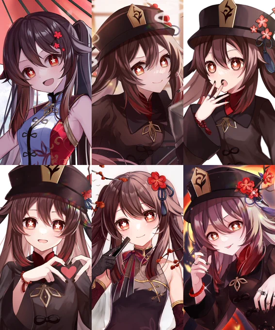 今まで描いた胡桃のお顔まとめ 