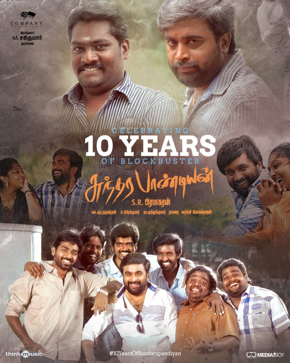 #10YearsofSundarapandiyan @SasikumarDir @DirSRP_Official @sooriofficial @ActorInigo @soundar4uall @NRRaghunanthan @onlynikil @CtcMediaboy #Sundarapandiyan