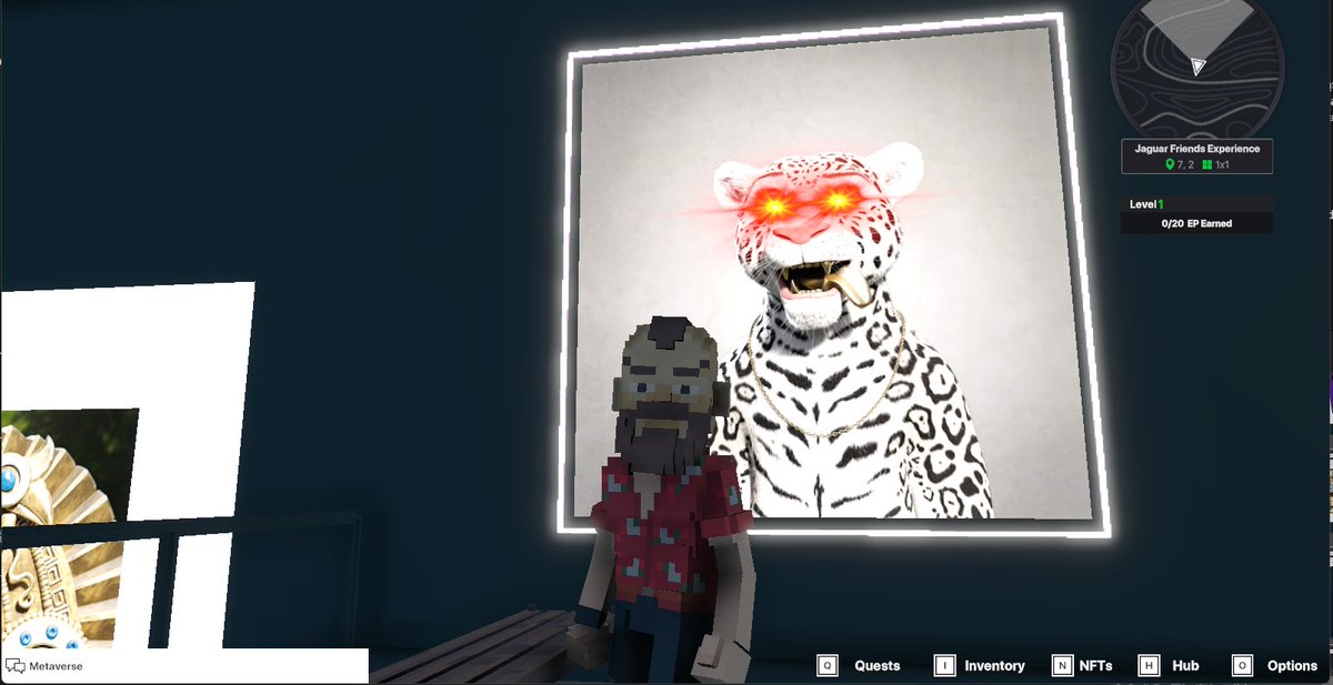 primmadap94's tweet photo. @TheSandboxGame @jagfriends_nft I just finished my quest on 
@jagfriends_nft

 experience on the #sandboxalphaS3 for a chance to win a Season 3 Alpha Pass! Here I am in Legendaries Room, check out my screenshot!

#jaguarfriends https://t.co/dncvZkW2SA