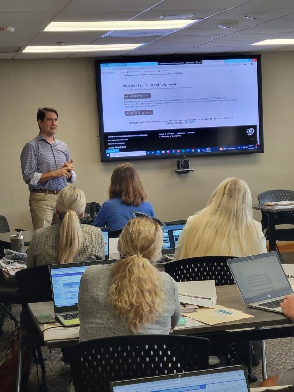 NorthDakotaCTE's tweet photo. The Career Resource Network hosted an https://t.co/BfQiUcYmSU Basics workshop in Bismarck yesterday, which included an introduction to the new Work-based Learning module in RUReady!  Learn more at https://t.co/ew6lWguyi0

#ND_CTE #WorkBasedLearning #GoldenPathSolutions #RUReadyND https://t.co/3bYak7LtH5