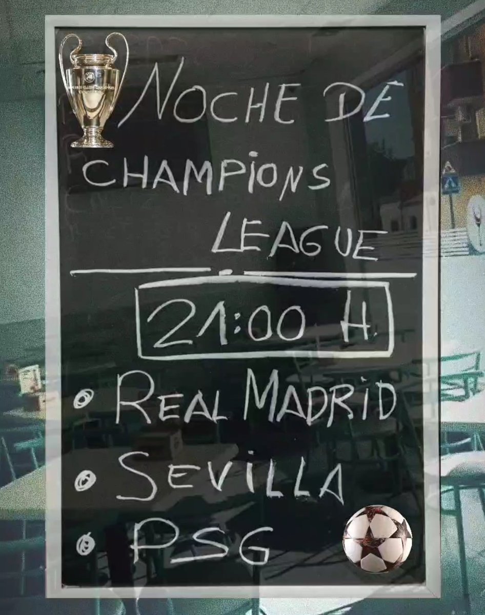 bar_genesis_'s tweet photo. 👉🏽Tres TV 📺, tres partidos ⚽ en directo 🎬 

👉🏽 Ven a ver la Champions con nosotros @bar_genesis_  🍻

#ChampionsLeague #Futbol #Bar #Tapas #Genesis #SantaMarta #Salamanca https://t.co/E5VwKT6Tan