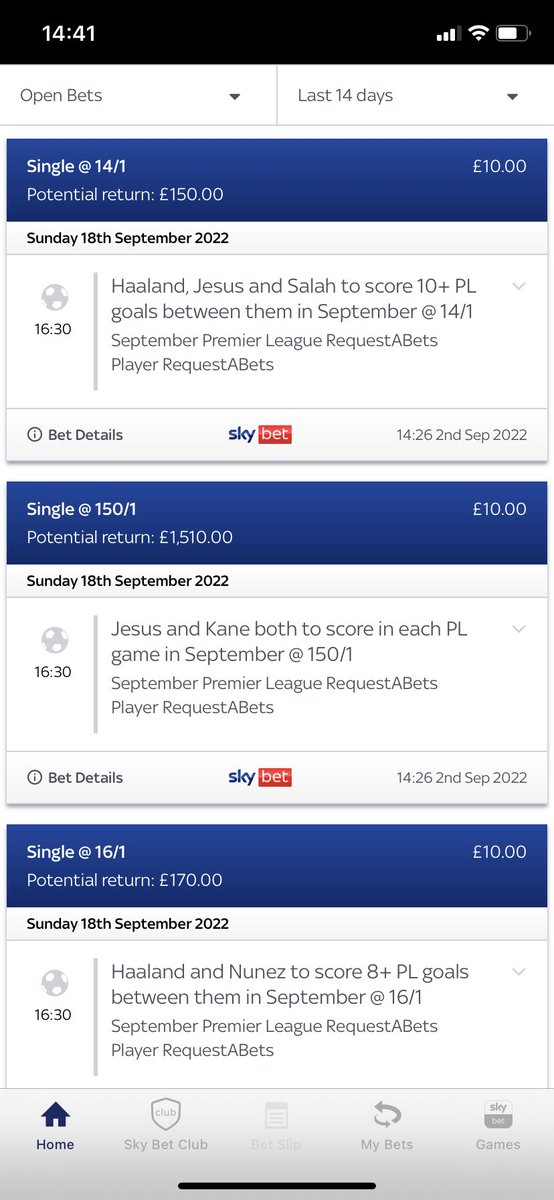 TaylorJeffries5's tweet photo. @SkyBetHelp Will you void these bets as all players weren’t able to play their expected games in September. https://t.co/MpfhCqFceU