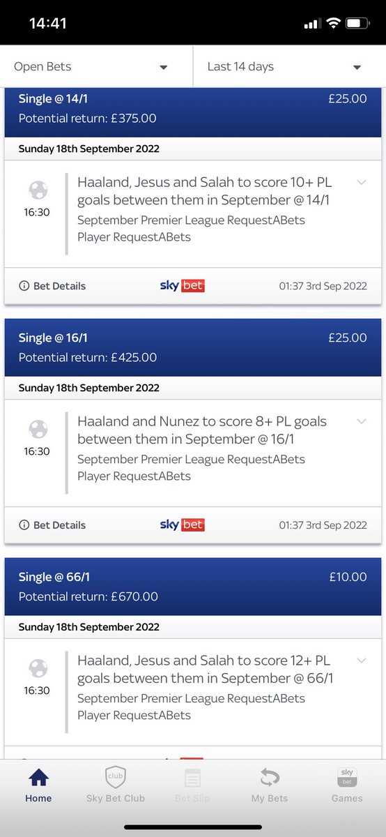 TaylorJeffries5's tweet photo. @SkyBetHelp Will you void these bets as all players weren’t able to play their expected games in September. https://t.co/MpfhCqFceU