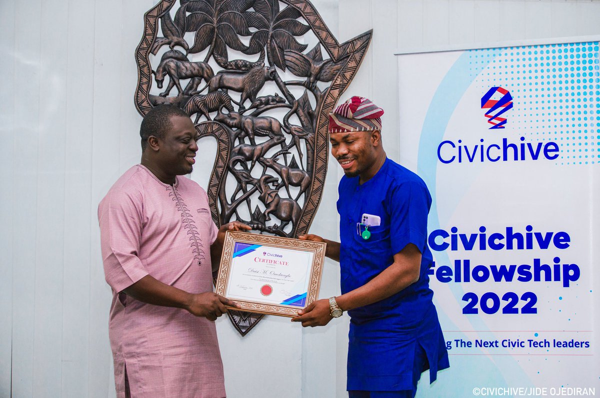 promadng's tweet photo. In the six-months fellowship, @DaisiOmokungbe had opportunity of learning &amp; networking with different leaders in the public, private and civic sectors, which is critical to our work as a civic-tech organisation #PROMADFoundation #CivicHiveFellowship2022 #CommunityNeedsAssessment https://t.co/kvqkUDgSBb