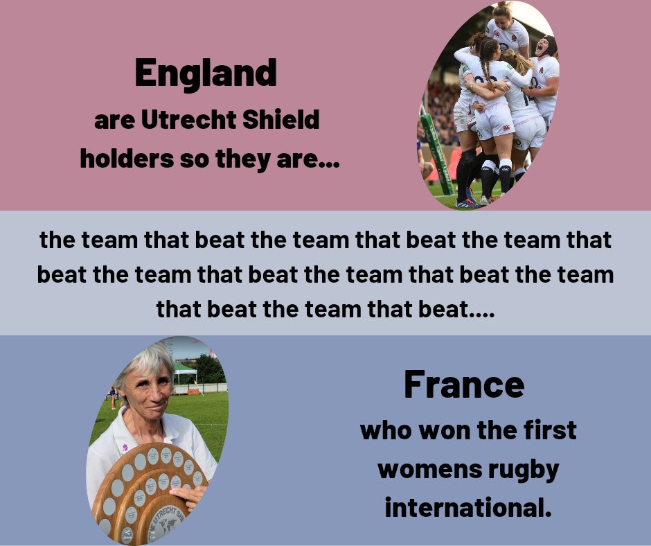 utrechtshield's tweet photo. So if @EnglandRugby #RedRoses are the @utrechtshield holders what does that mean?
#womensrugby #Worldchallengeshield #EveryMatchAFinal #England #Wales #ENGVWAL https://t.co/RFqppuXm3d