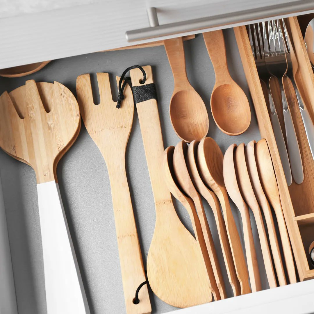 Constantly fighting with all the utensils in your kitchen drawers? Too many items crammed in can make for a frustrating experience every time you open the drawer (if you can get it open at all.) 

Try pulling everything out, categorizing it, then getting rid of any duplicates.