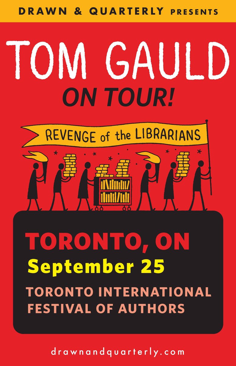 The REVENGE tour starts in one week at @festofauthors in Toronto! Get your tickets now! @tomgauld #FestofAuthors22 drawnandquarterly.com/event/tom-gaul…