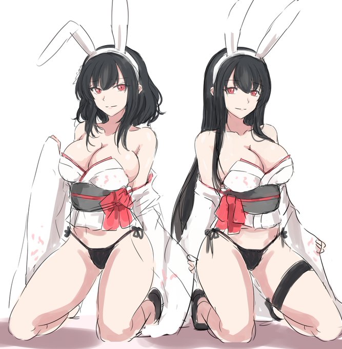 扶桑姉妹の髪色は結局暗めのグレーって感じなんよなぁ
これはこれで気に入ってるけど、濡羽色みたいな質感で塗ってみたいね、いつか 