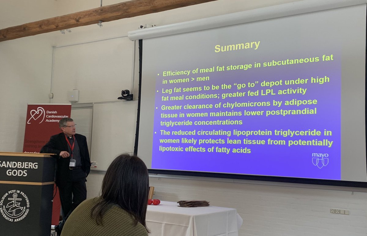 ENDOofTomorrow's tweet image. Joint course of @DCAcademyDK  @DDA_Denmark and @DataScienceDK on “Sex Differences in Metabolic and Cardiovascular” is covering every aspects of the topic! Excellent insight from Dr.Jensen, @MayoClinicEndo. Here is a comprehensive summary of sex differences in fat tissue: