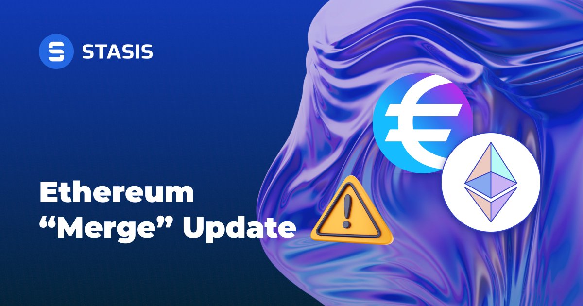 🚨Ethereum Merge Update #2

⚙️ STASIS will temporarily suspend deposits &amp; withdrawals for EURS (ERC-20) tokens on Sep.14th at 11 PM CET time.

💎The Sellback service &amp; #STASIS Wallet will not process any transactions until Sep.16th.

📲Stay tuned!

#EthereumMerge #EURS #ETHMerge