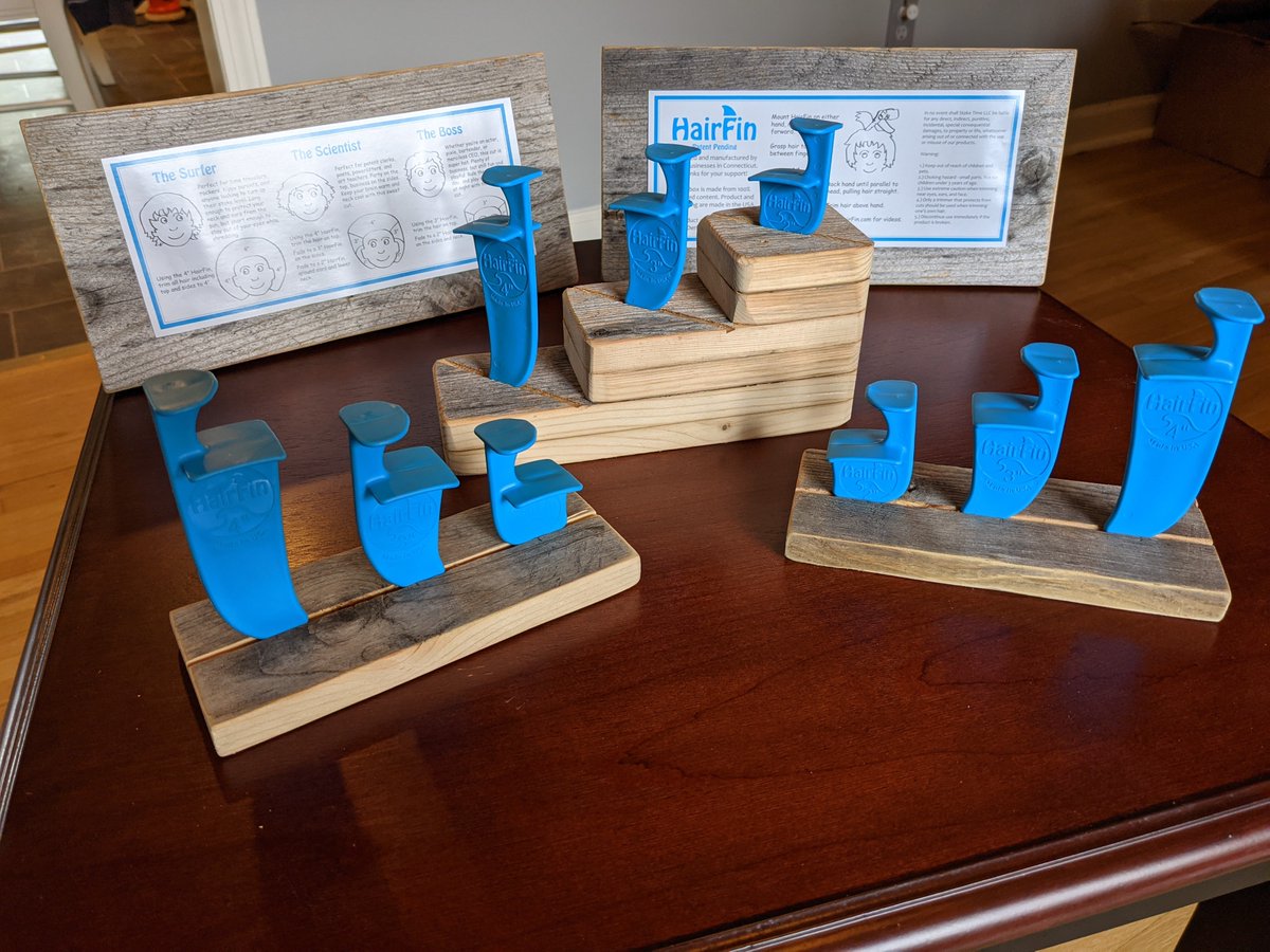 This time last year I was making props to bring on Shark Tank. These displays were made out of scrap wood from an old fence 😂 #madeinusa