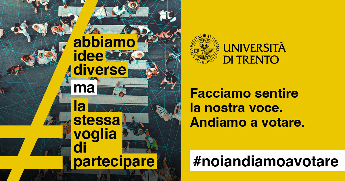 #noiandiamoavotare
L’Università di Trento sospenderà l’attività didattica lunedì 26 settembre per agevolare la partecipazione al voto delle studentesse e degli studenti fuori sede.
La decisione è stata confermata ieri dalla Consulta dei direttori.

pressroom.unitn.it/comunicato-sta…