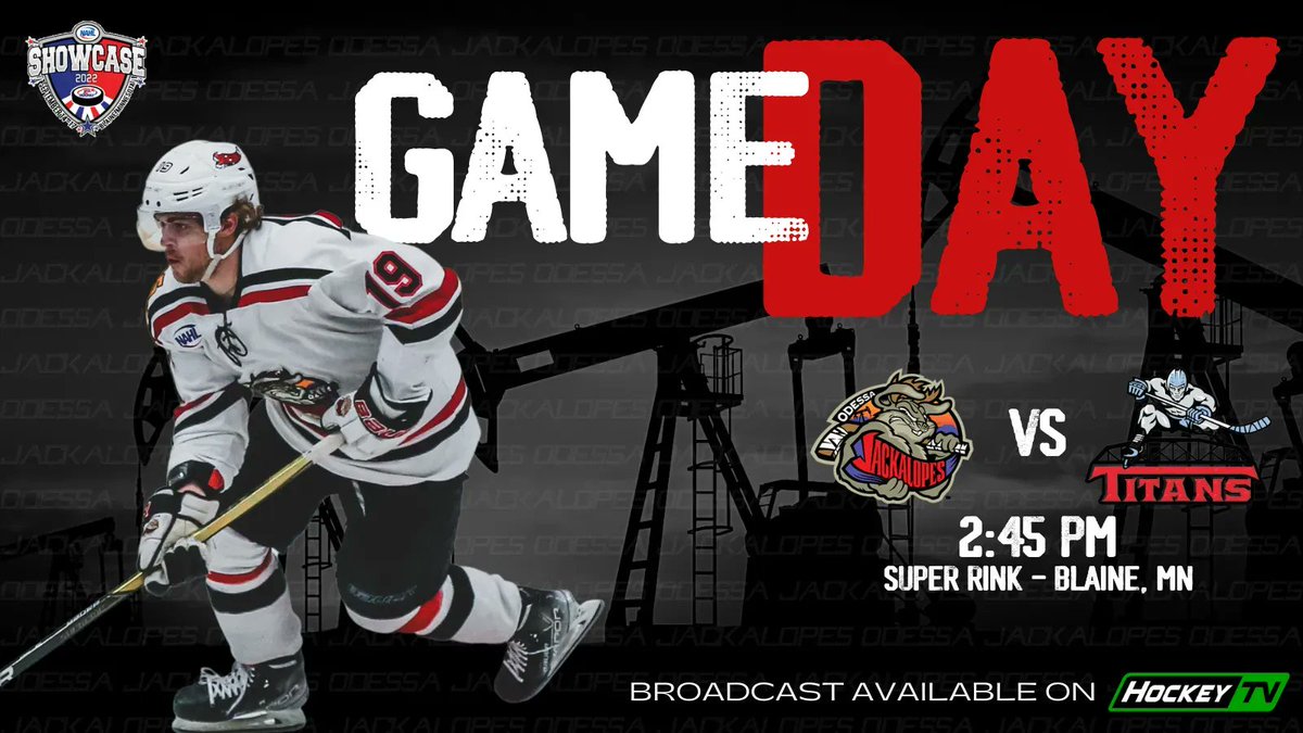 It's a beautiful day for some Jackalopes hockey! The Jacks are BACK and facing off against the New Jersey Titans. It's hockey season! 
❗️Today.
🚨 Jacks vs Titans.
⏰ 2:45 PM CDT.
📍NAHL Showcase - Blaine, MN.
🎙 Catch the game live on HockeyTV.
#LetsGoJacks #NAHLShowcase