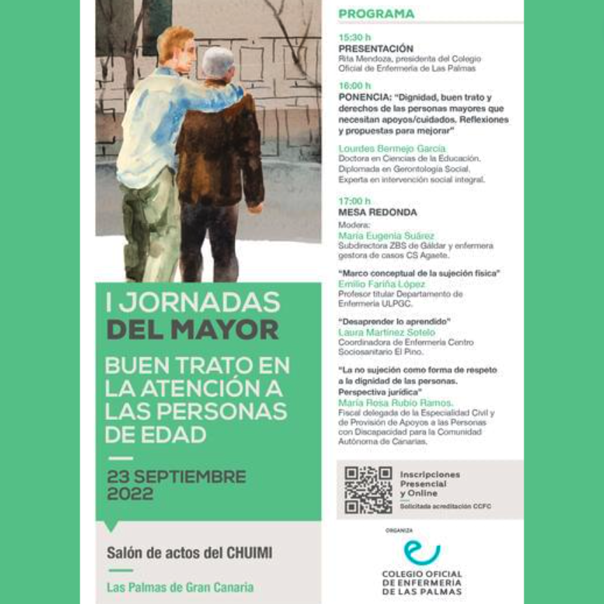 twCELP's tweet photo. 🧓🏻 👴🏻 𝗜 𝗝𝗢𝗥𝗡𝗔𝗗𝗔𝗦 𝗗𝗘𝗟 𝗠𝗔𝗬𝗢𝗥: El 23 de septiembre, en el salón de actos del CHUIMI (Gran Canaria), celebramos las primeras Jornadas del Mayor, un espacio de debate y formación que nace con el objetivo de promover el buen trato en la atención a las personas de edad. https://t.co/UaOG1mIjgr
