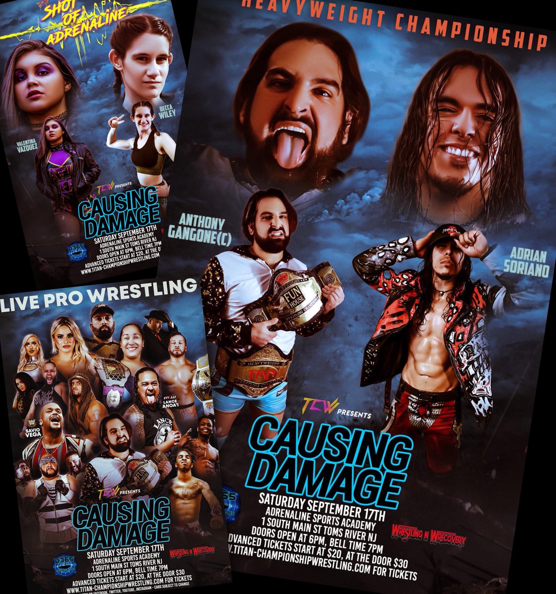AnthonyGangone's tweet photo. This Saturday, my first but NOT last @TiTanChampions1 defense

Check out 
Titan Championship Wrestling presents Causing Damage https://t.co/9PbkA5DsnS