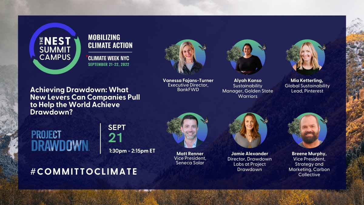 ProjectDrawdown's tweet photo. With #ClimateWeekNYC right around the corner, join @ProjectDrawdown's @jabeckx & other great speakers on Weds. Sept. 21 for "Achieving Drawdown: What New Levers Can Companies Pull to Help the World Achieve Drawdown?" For more: https://t.co/OvUxlOz6BP
#CommitToClimate https://t.co/oPa3jNStua