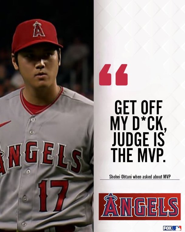 I respect the shit out of Ohtani for actually saying this