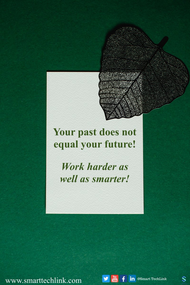 SmartTechLink's tweet image. Your past does not equal your future!
Work harder as well as smarter!
.
.
.
 #SmartTechLink #smarttechlinksolutionsinc #STS #CanadaJobs #USAJobs #ITJobs #contact #IT #Staffing #recruiter #USArecruiter #CanadaRecruiter #career #workhard #worksmart