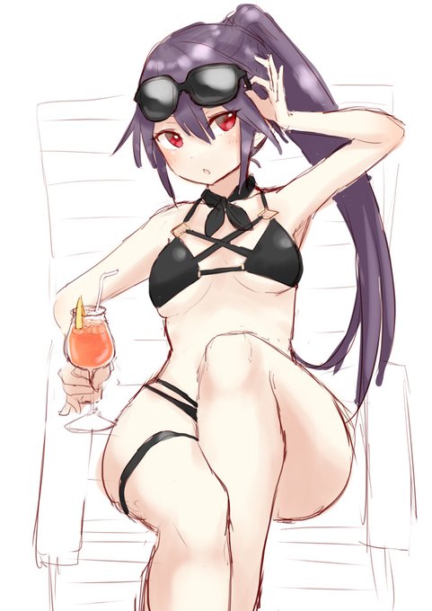 天狗さんにゴエクロのブブ様の水着を着せようとして失敗しました。

#式姫お絵かき60分一本勝負 