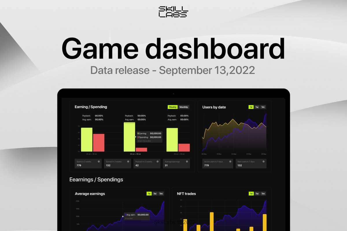 Wanna learn how much you can earn in the P2E games? 💸

#SkillLabs Dashboard is what you’ve been looking for ⚡️

Utilize this unique tool to access vital health metrics &amp; make well-informed decisions 💭

🎮 Instantly escalate your GameFi experience:
dash.skilllabs.gg/dashboard