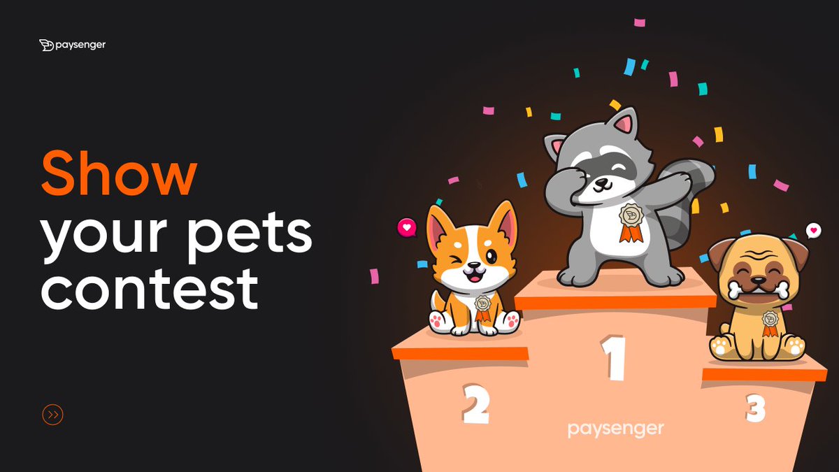 SHOW-YOUR-PET Contest 🐶
1️⃣ Follow US on Twitter
2️⃣ RT
3️⃣ Comment below with a photo/video of your pet &amp; Tag 2 friends  
4️⃣ Use #PaysengerPets in your comment 

#Paysenger team will choose the cutie-pie, the funniest one, the naughtiest one, who will get $50 each!    
End 28-SEPT