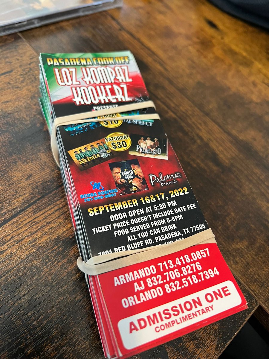 REBELEON Y PREDILECTO Pasadena cook off!! Este sábado MSG ME for tickets‼️ 30$ all you can eat &amp; drink