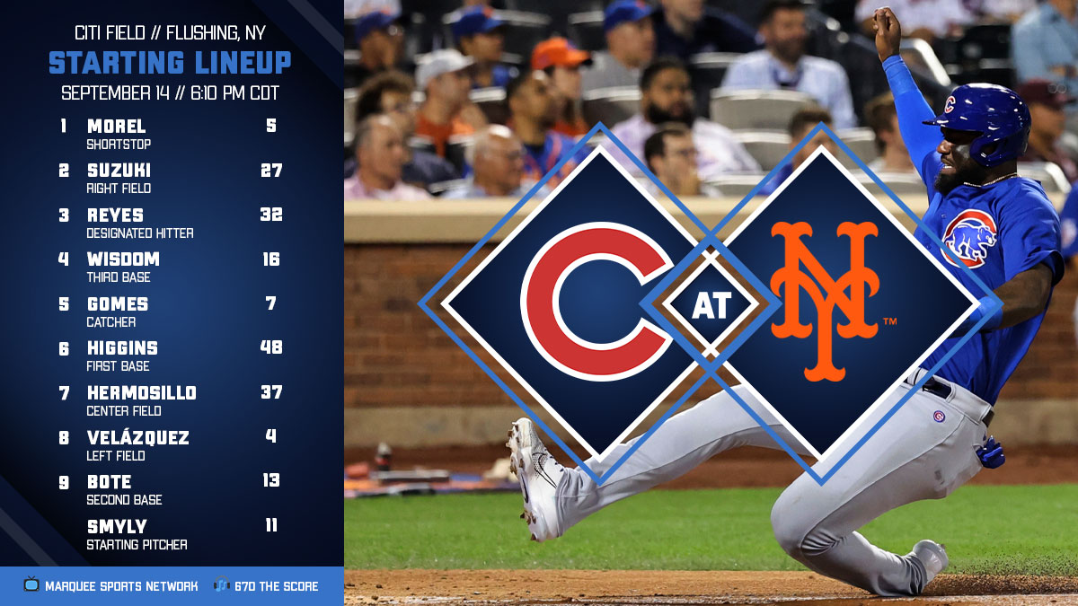 Chicago Cubs on Twitter "Here is tonight's Cubs starting lineup