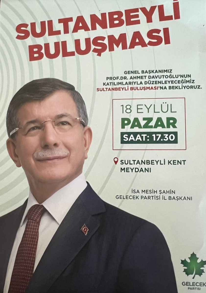 18 Eylül’de Sultanbeyli’de yer yerinden oynayacak.
Sultanbeyli’de Olacağız, 
Tüm halkımız davetlidir 
#ROSE #Toki #tarafsizBoelge #yapikredi #Yalnızkalırsanoeluersuen #usak #ilangovtr #ogretmenlerdersverir #ogretmenlervazgecmeyecek #SONDAKIKA #DolarTL #ZamGeldi #Cigli #Bitcoin