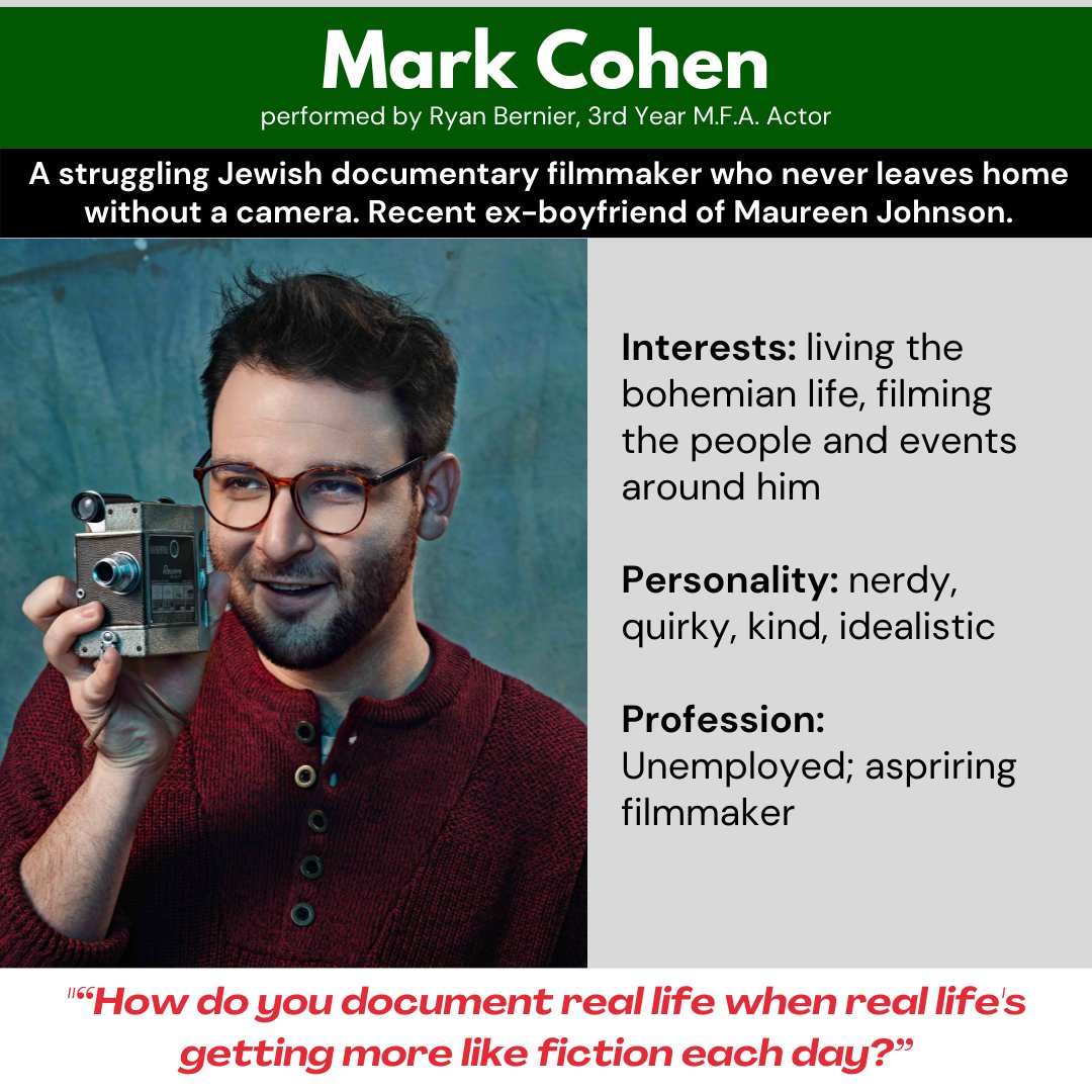 12,120 more minutes until opening night of "Rent" at the Hilberry Theatre. Learn more about three key characters in the show as you prepare to see them live and in action. Tickets on sale now at theatreanddance.wayne.edu/2022-2023/rent