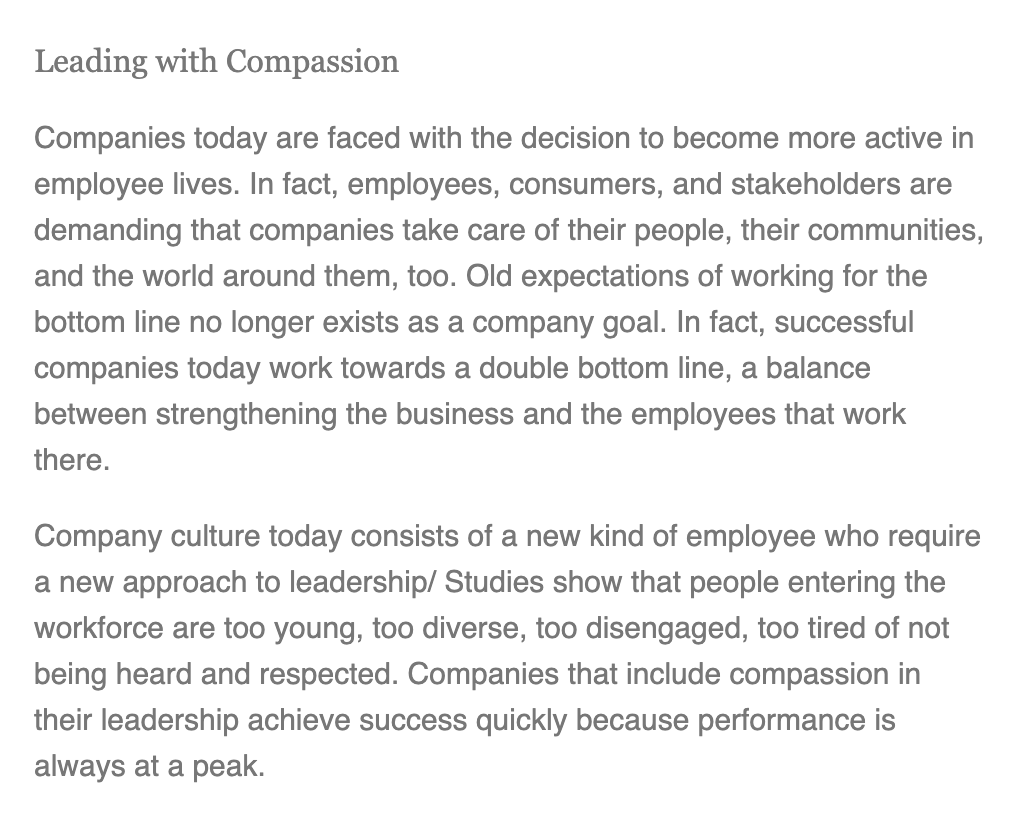 It's officially #NationalCompassionateLeadershipWeek! Learn more about what leadership CAN and SHOULD look like from our #WorkplaceDignity champion <a href="/DonatoTramuto/">Donato Tramuto</a> and our friends at the Tramuto Foundation: rfkhro.org/3x0SeMu

#WorkplaceWednesday