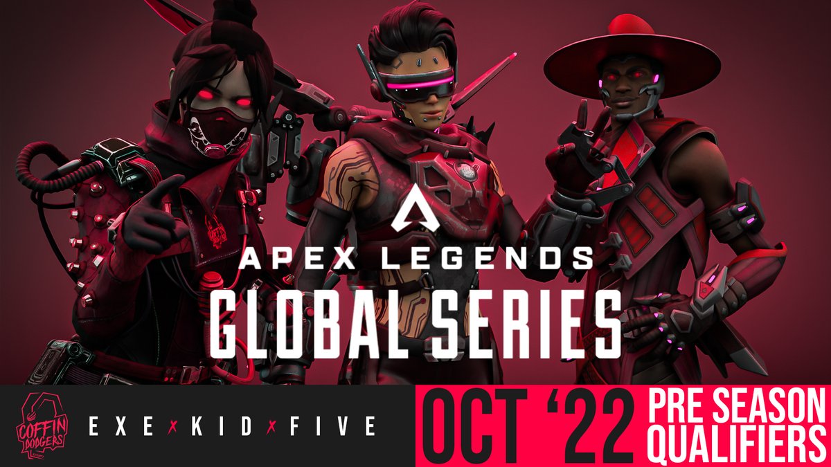 Coffin Dodgers will be taking part in Y3 ALGS. Pre season qualifiers here we come! 💪🩸
#ALGS #ApexLegends 
- 🇬🇧 <a href="/FiVEFT3z/">TGFive</a>
 
- 🇩🇪 <a href="/ETakenx/">ExeWasTakenx</a>
 
- 🇦🇹 <a href="/FlokiTo0/">skr</a>