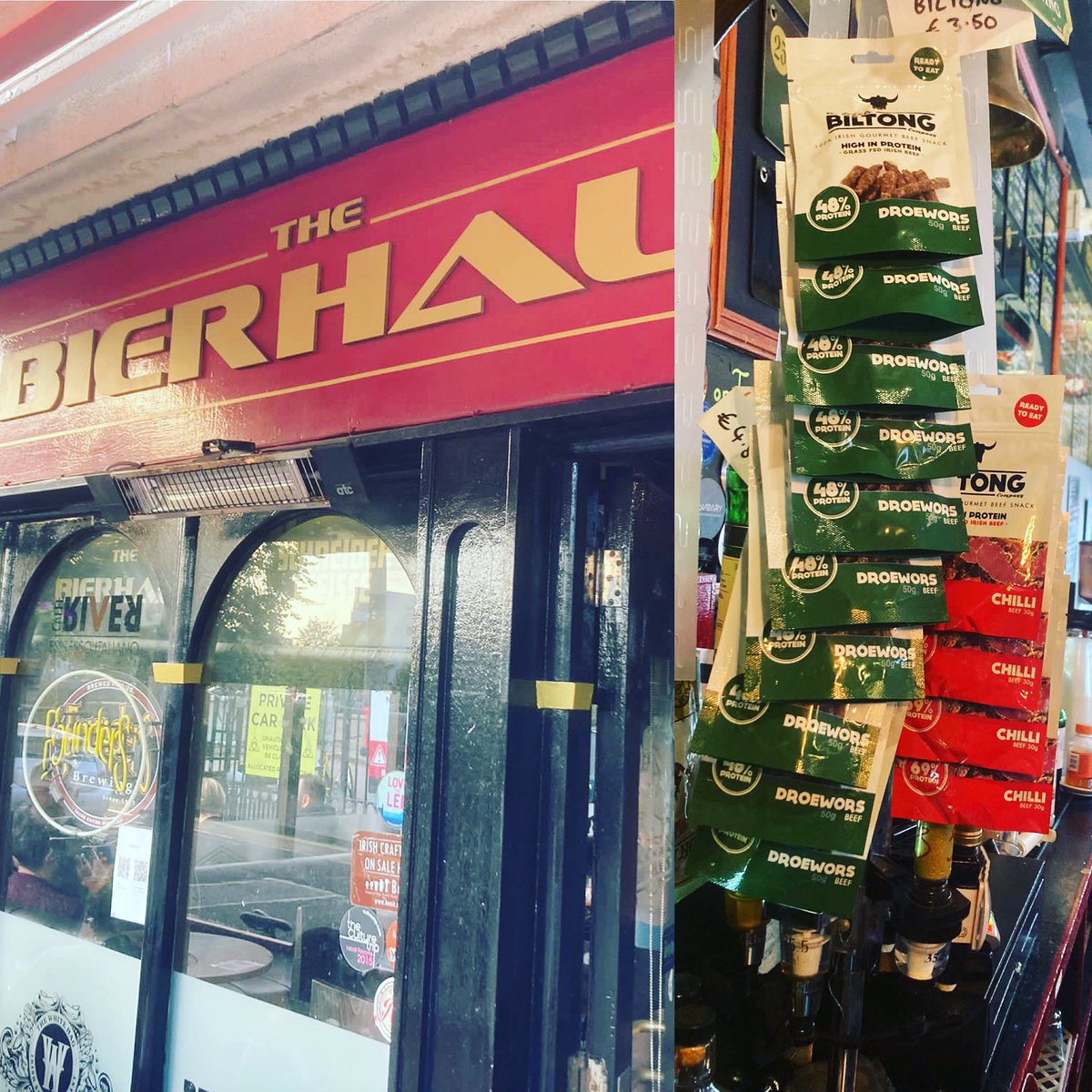 Irishbiltong's tweet photo. #LoveOurCustomersโค๏ธ @BierhausCork
Great to see our snacks becoming so popular in pubs. #PubSnacks #HealthySnacks https://t.co/GwPAqCUYPL