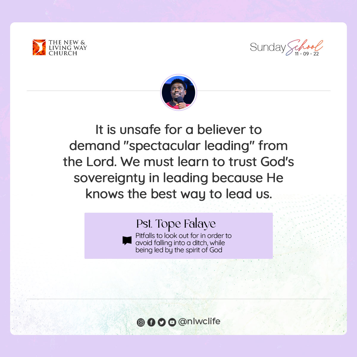nlwclife's tweet photo. SUNDAY SCHOOL EXCERPTS!
Beloved,
Last Sunday, we journeyed further in the ongoing Sunday School series, How to be Led by the Spirit of God.
Here are excerpts to refresh your heart...
Please stay blessed and enjoy the Spirit!
#SundaySchoolExcerpts
#NLWC https://t.co/o2SkjjcSBv