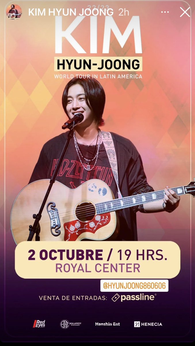 Princessmich123's tweet photo. Looks like Hyunjoong will be expanding his LATAM Tour to Colombia for a concert on 2 October at the Royal Centre?! 
Ticket sales starts on 20Sep.

@kpopcolombiaoficial KIM HYUN JOONG LLEGA  POR PRIMERA VEZ A COLOMBIA  CON EL “WORLD TOUR
IN LATINOAMÉRICA”

#KimHyunJoong #김현중 https://t.co/9YDFrphyhU