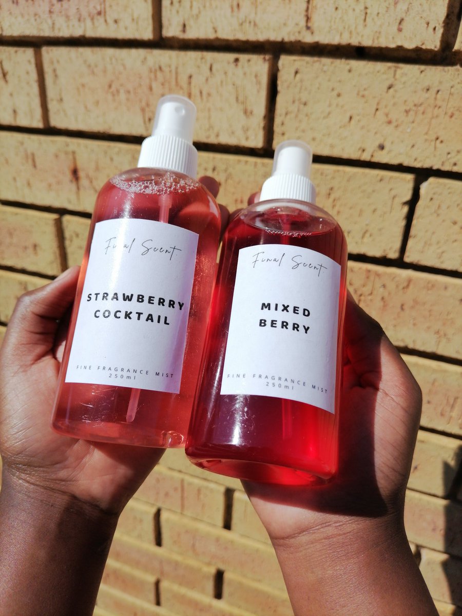 final_scent's tweet photo. Fragrances every girl in her 20s must have😍 feel free to add yours🌸

1. Strawberry Cocktail by Final Scent. 
2. Coconut Pineapple by Final Scent. 
3. Mixed berry by Final Scent. https://t.co/m1nsDwERfR