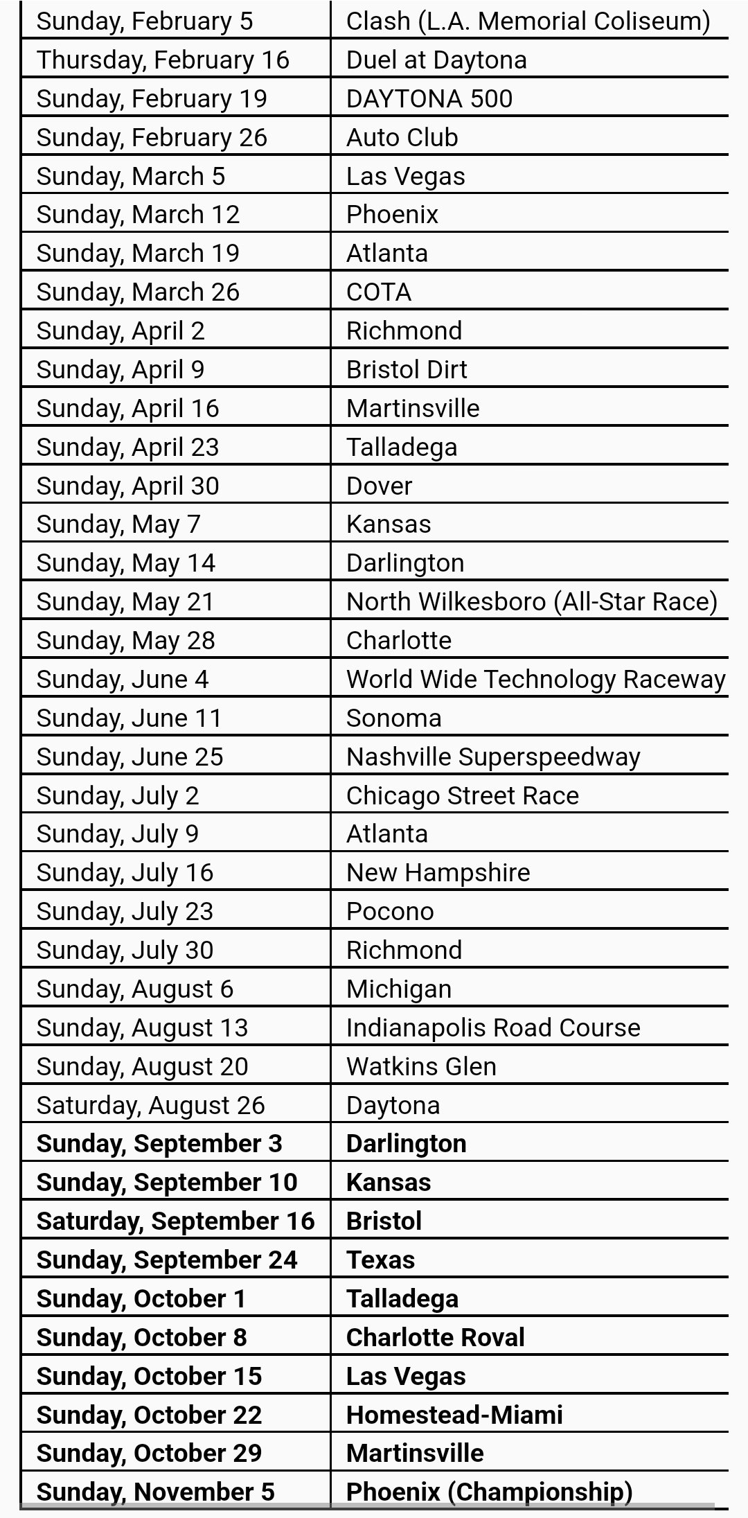 Printable Nascar Schedule 2023 Printable World Holiday Cloud Hot Girl