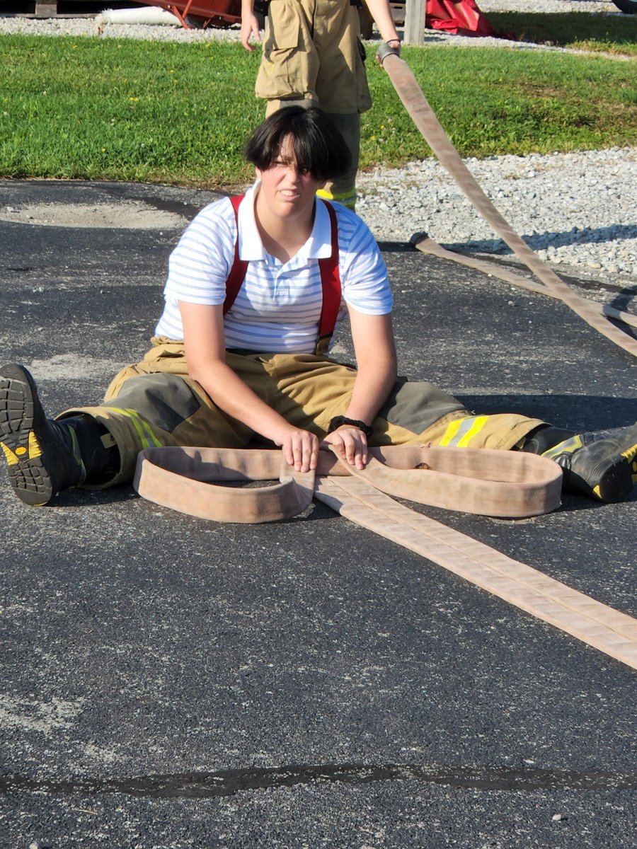 RACCFireEMS's tweet photo. Company 4 students practicing hose rolls. https://t.co/ImRnBAGOA8