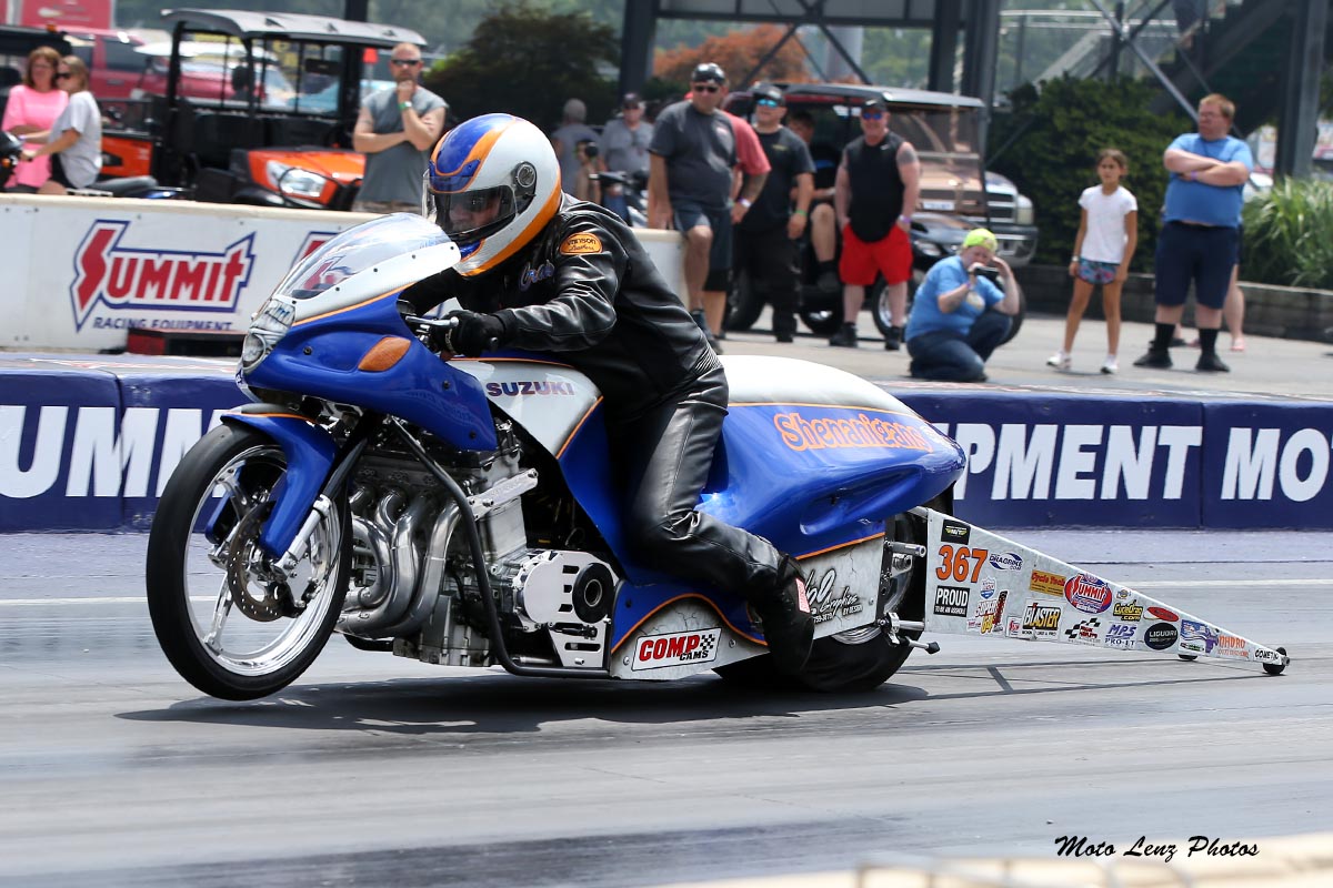 Craig Adams, pictured here, will be among the Summit Motorsports Park Super Bike riders who will join other riders @ NHDRO Midwest Fall Nationals presented by Liguori Drag Racing, Sept. 16-18 @ Summit Motorsports Park. nhdroracing.com or summitmotorsportspark.com