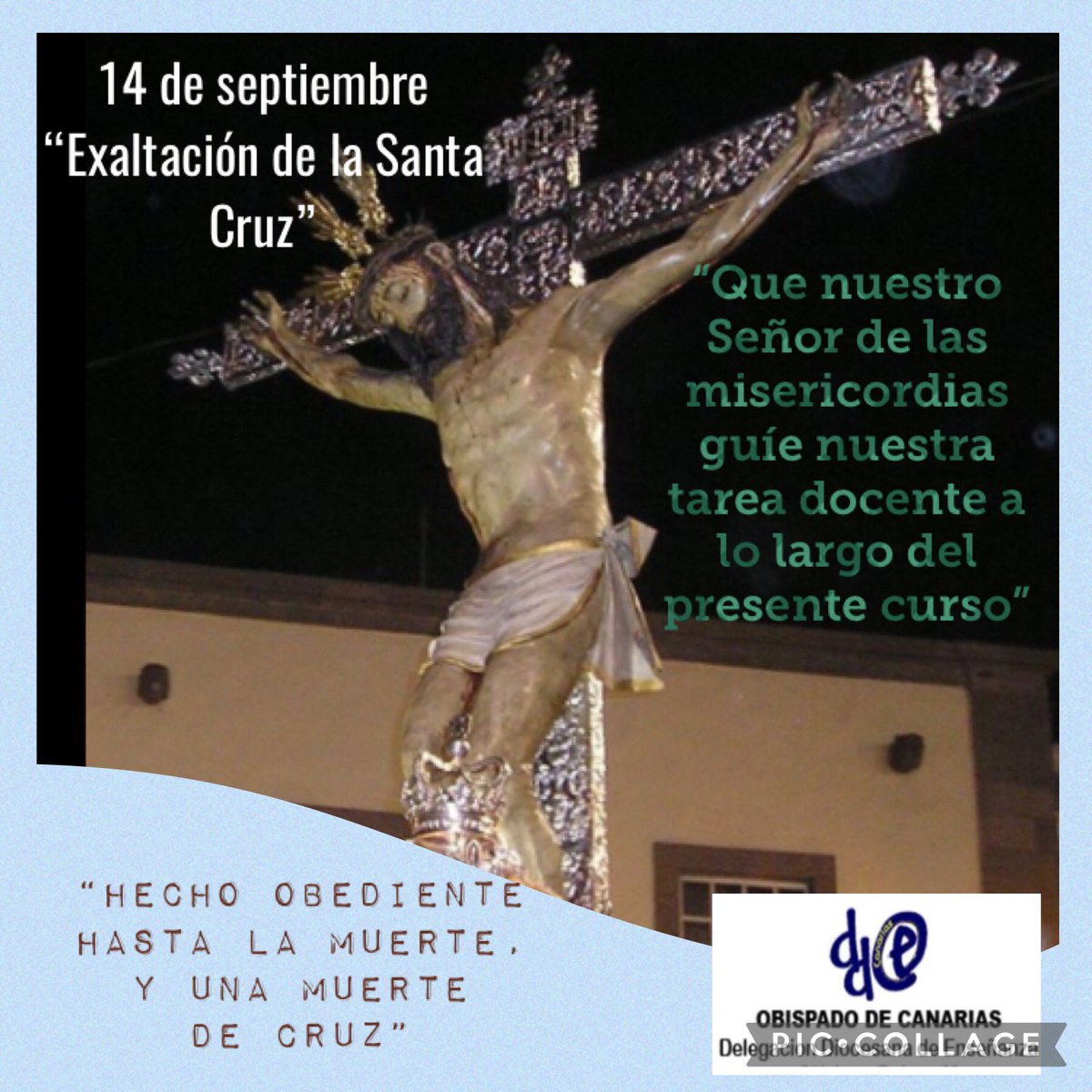 Que nuestro Señor de las Misericordias guíe nuestra tarea docente a lo largo del presente curso #ReligionEnLaEscuelaSi #EreCanarias #ReliEsMas