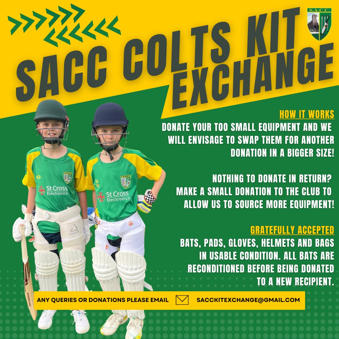 This season we launched 'The Kit Exchange!'

With that in mind, it is now the end of the season. Thinking of chucking some old kit out? DON'T! Let us know about it and let's see if we can rehome it to those youngsters who may not be able to buy brand new equipment.