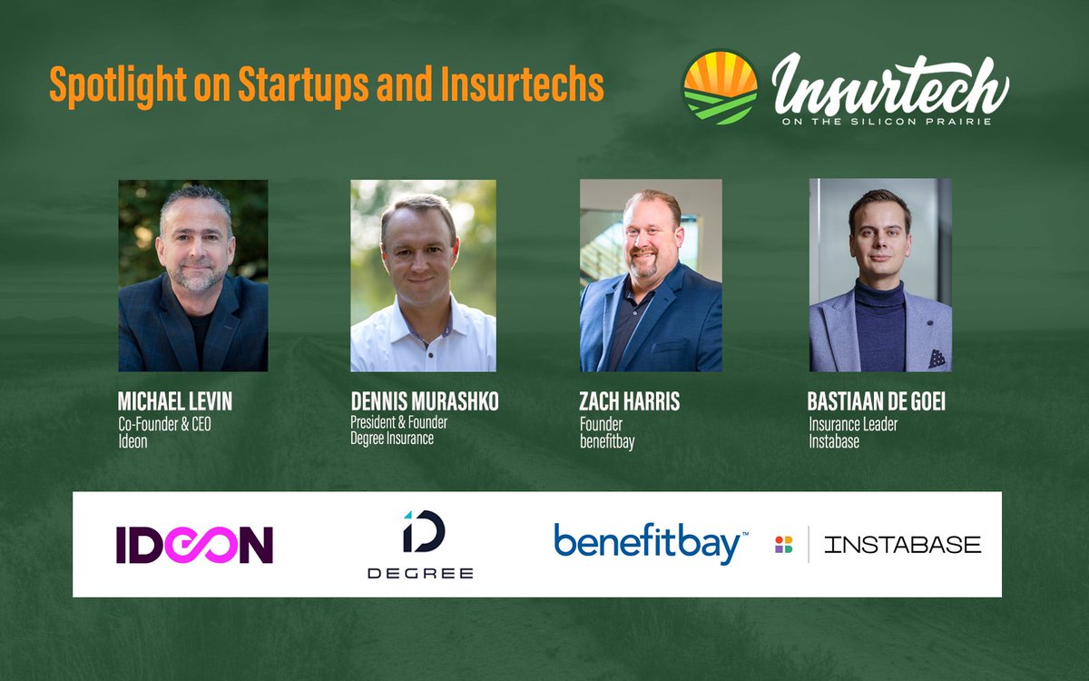 Join us at ISP 2022 as we check in with leaders at innovative startups and insurtechs Ideon, benefitbay, Degree Insurance and Instabase. Register today at siliconprairienebraska.com! #insurtech #innovation #dontmissout