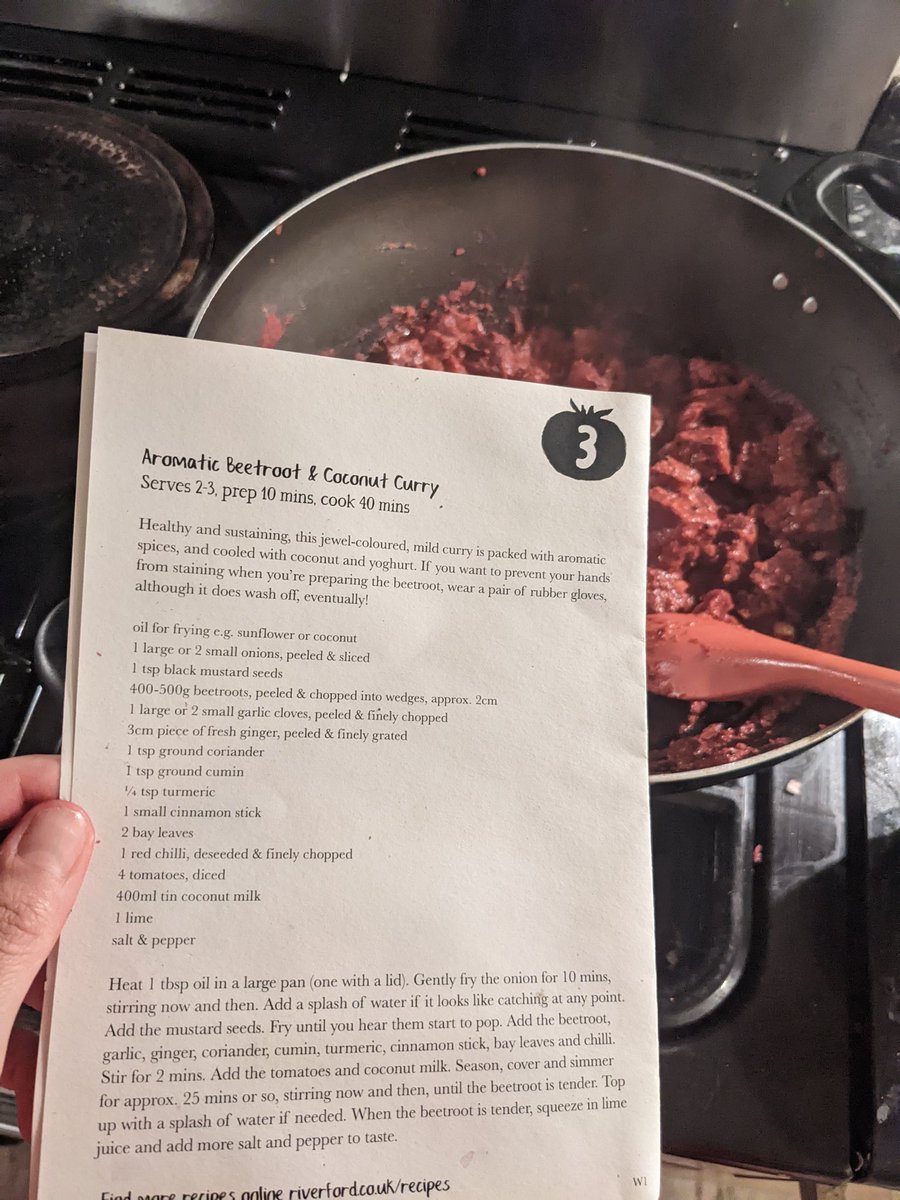 BikeSkateBox's tweet photo. Why not? #beetrootcurry @Riverford 😃 https://t.co/4rihIWeRRS