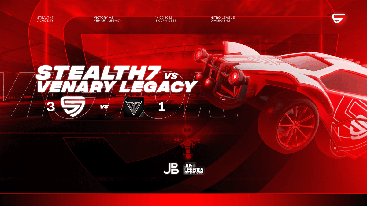 Stealth7eSports's tweet photo. @VenaryEU @QwazRL @Anteez2 @SyreaxZ @justlegendsde @jerseyboyseu @NitroLeagueRL #Victory
Stealth7 Academy (3) vs (1) @VenaryEU #Legacy
#S7VL #S7 #S7fam #RocketLeague https://t.co/o24WQr1xQ7