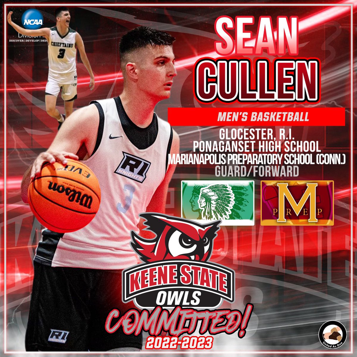KSCBasketball's tweet photo. Today we are excited to introduce the seventh member of our 2022-2023 class, Sean Cullen! Sean is a freshman this fall. Welcome to Owl Nation!🦉 🏀
#KSCMBB https://t.co/Yr9cbDFdDM