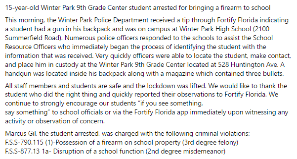 Winter Park Police tweet media