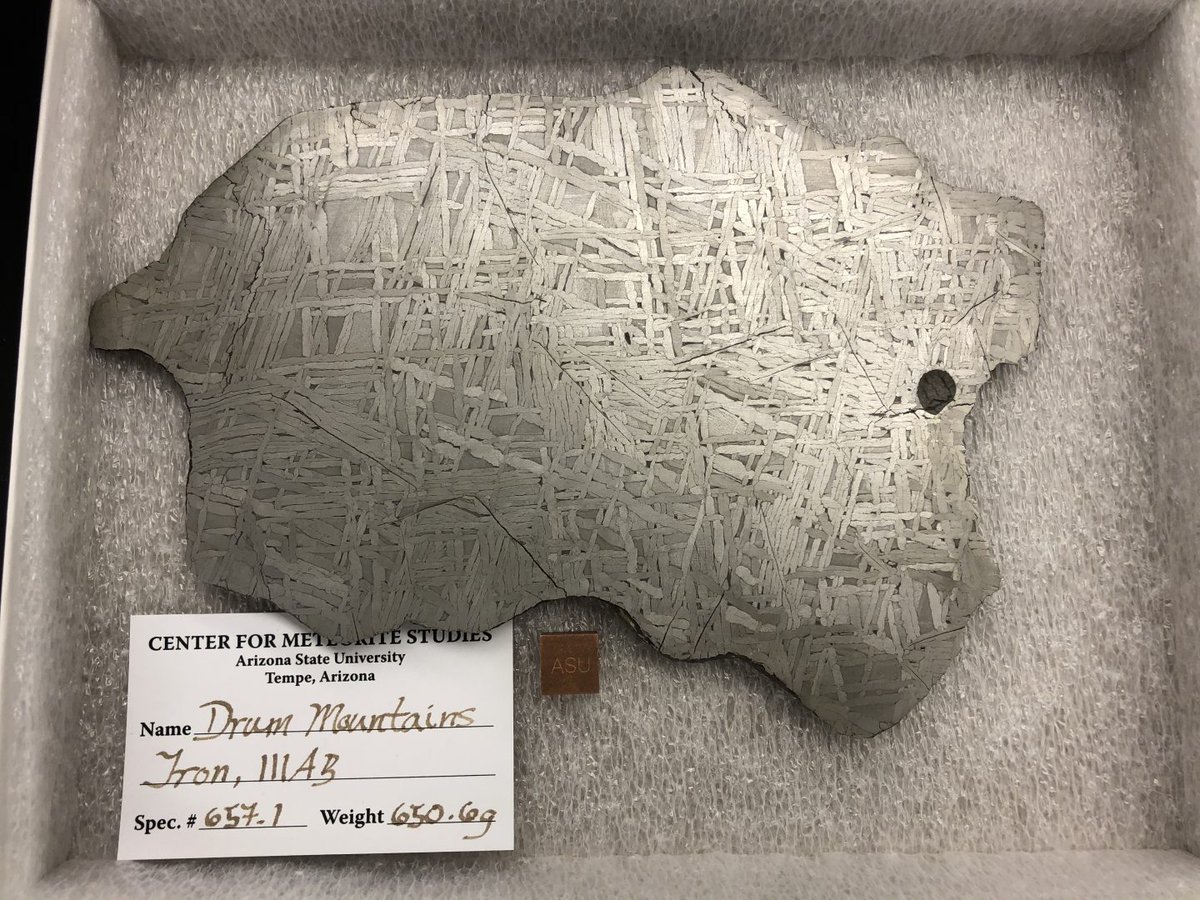 ASUMeteorites's tweet photo. Can you find #iron, #gold, or #diamonds in #meteorites, like in #Minecraft? You absolutely can! In fact, the 3 meteorite types are stony, iron, and stony-iron. #AskAMuseum @AskAMuseum @SESEASU @ASUTheCollege #awesomequestion #spacerocks https://t.co/Ge7SqCPZkJ